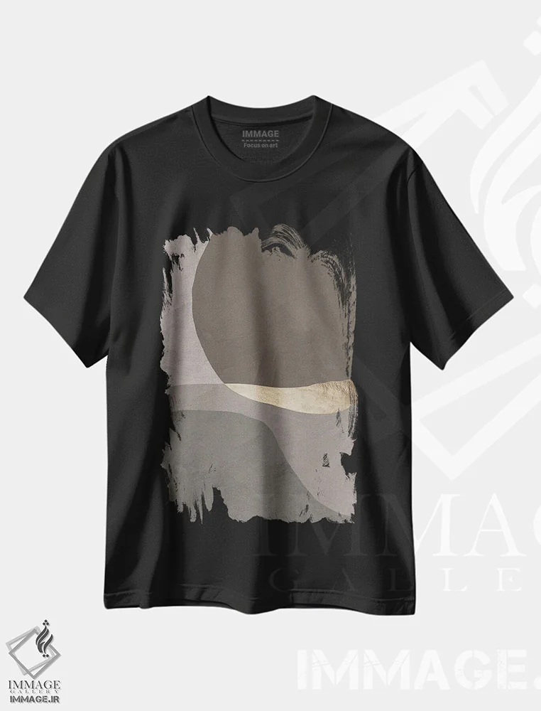 تیشرت مشکی طرح دار خاکستری ناردو VIII اثر دانیلو د آلکساندریا | immage.ir