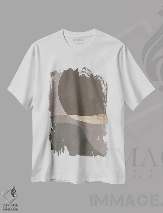 تیشرت سفید طرح دار خاکستری ناردو VIII اثر دانیلو د آلکساندریا | فروشگاه ایماژ