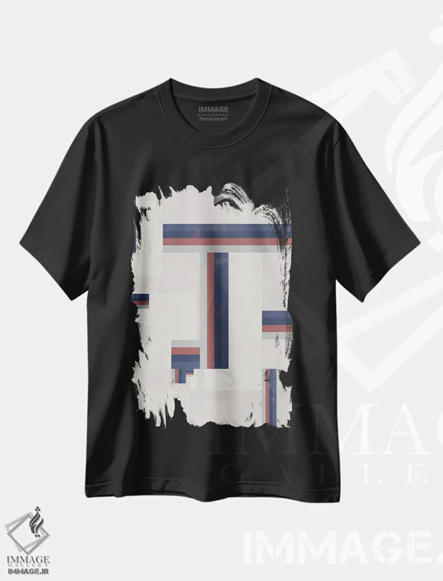تیشرت مشکی طرح دار پر از رنگ II اثر دانیلو د آلکساندریا | فروشگاه ایماژ