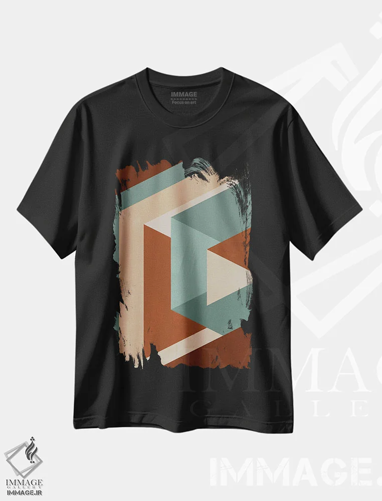 تیشرت مشکی طرح دار پر از رنگ III اثر دانیلو د آلکساندریا | immage.ir