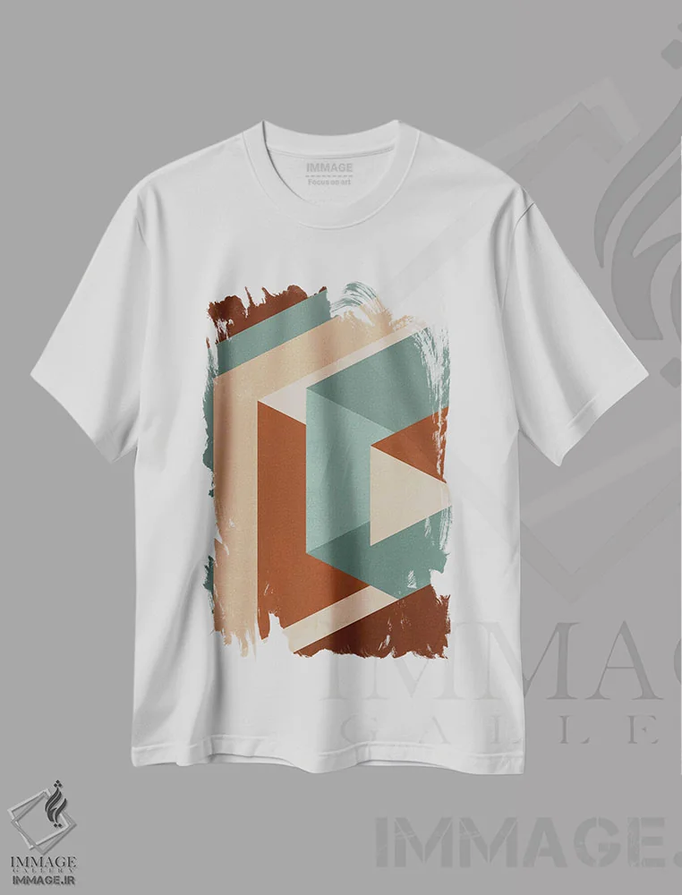 تیشرت سفید طرح دار پر از رنگ III اثر دانیلو د آلکساندریا | فروشگاه ایماژ