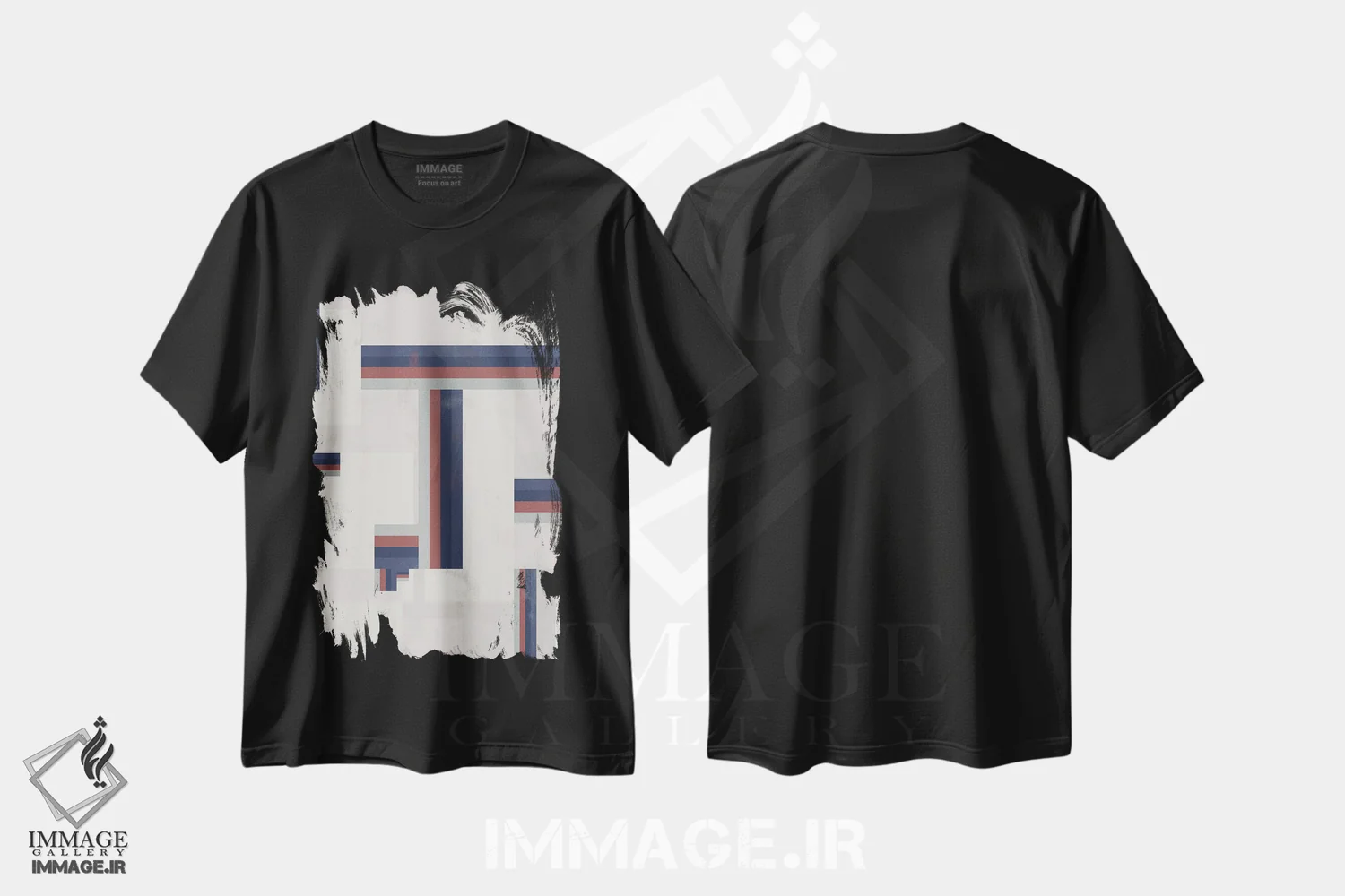 تیشرت مشکی طرح دار پر از رنگ II اثر دانیلو د آلکساندریا | فروشگاه ایماژ