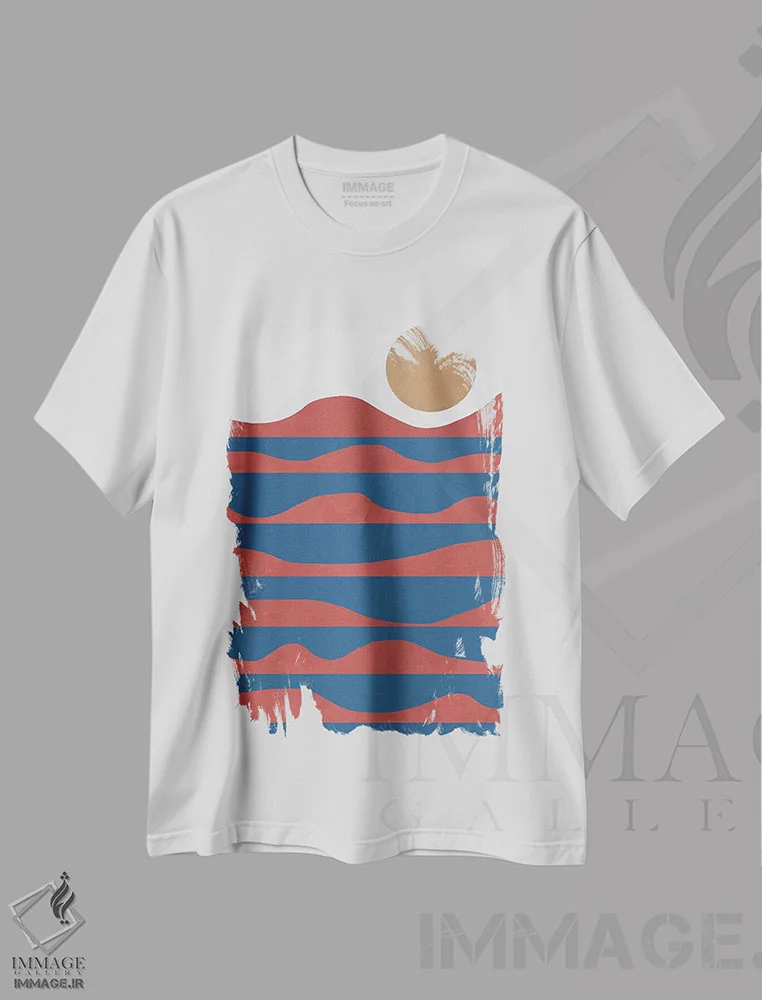 تیشرت سفید طرح دار سرزمین رنگارنگ دو اثر دانیلو د آلکساندریا | فروشگاه ایماژ