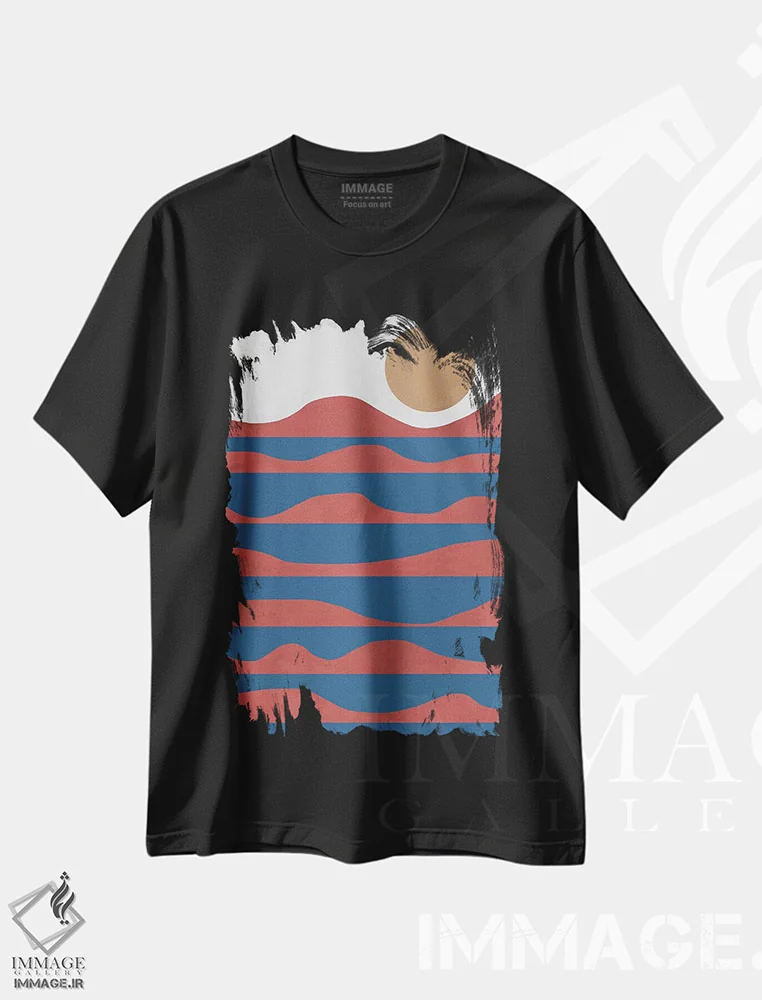 تیشرت مشکی طرح دار سرزمین رنگارنگ دو اثر دانیلو د آلکساندریا | immage.ir