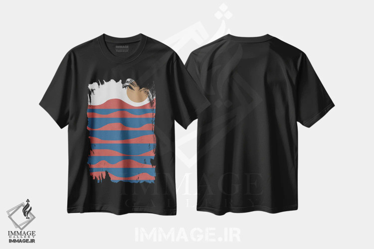 تیشرت مشکی طرح دار سرزمین رنگارنگ دو اثر دانیلو د آلکساندریا | immage.ir
