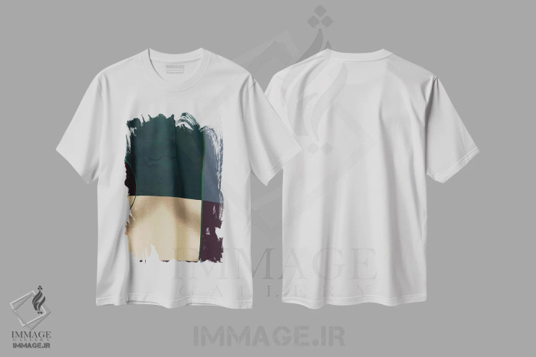تیشرت سفید طرح دار هندسی دو اثر دانیلو د آلکساندریا | immage.ir