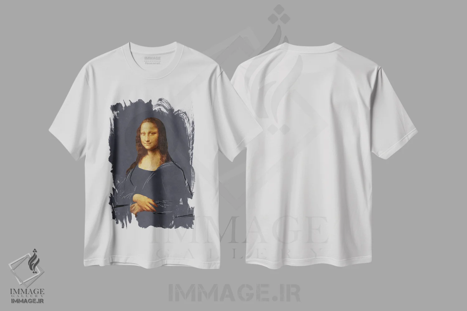 تیشرت سفید طرح دار مونالیزا هنر خیابانی، دکور معاصر اثر دانیلو د آلکساندریا | فروشگاه ایماژ
