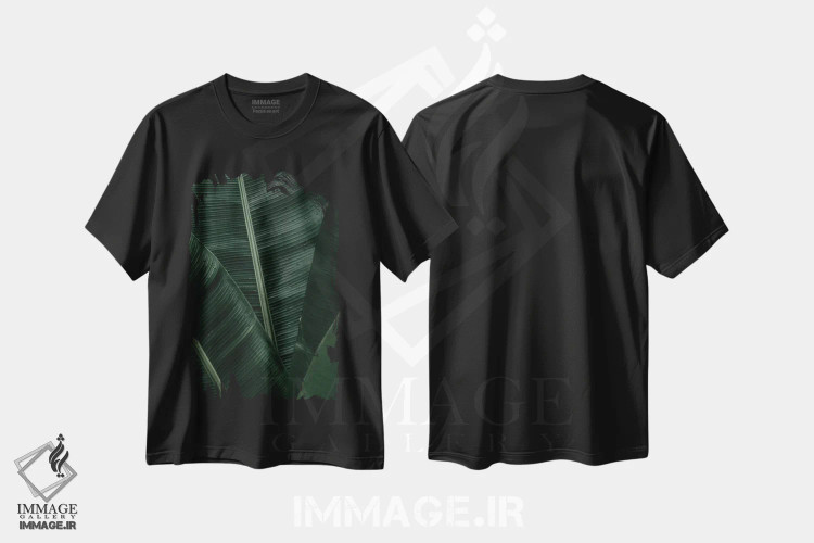 تیشرت مشکی طرح دار هندسی چهار، تزئینی اثر دانیلو د آلکساندریا | فروشگاه ایماژ