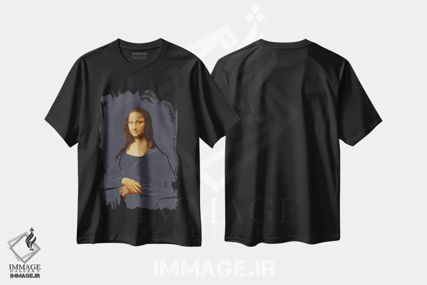 تیشرت مشکی طرح دار مونالیزا هنر خیابانی، دکور معاصر اثر دانیلو د آلکساندریا | immage.ir