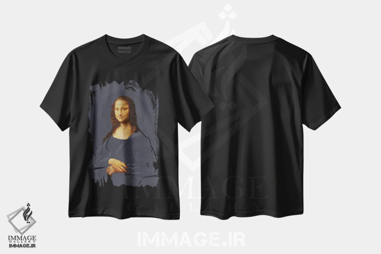 تیشرت مشکی طرح دار مونالیزا هنر خیابانی، دکور معاصر اثر دانیلو د آلکساندریا | immage.ir