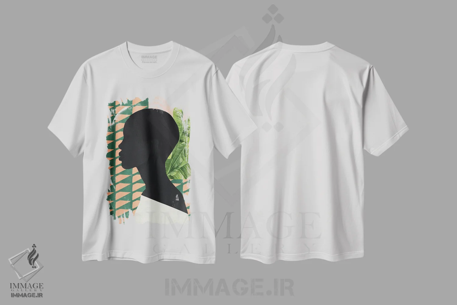 تیشرت سفید طرح دار چهره انتزاعی چهار، دکور معاصر اثر دانیلو د آلکساندریا | immage.ir