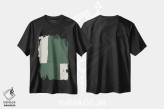 تیشرت مشکی طرح دار سبز انتزاعی، آبستره اثر دانیلو د آلکساندریا | immage.ir