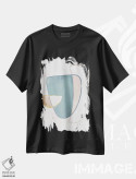 تیشرت مشکی طرح دار رنگ پاستلی چهار اثر دانیلو د آلکساندریا | فروشگاه ایماژ