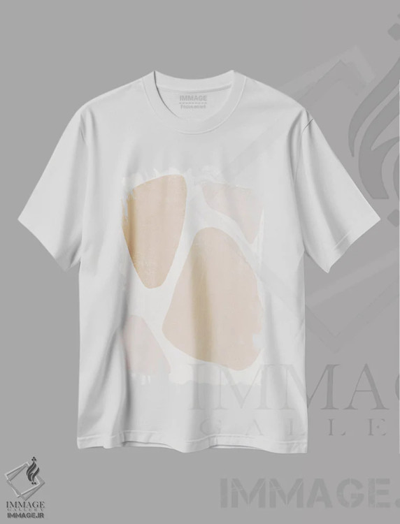 تیشرت سفید طرح دار رنگ پاستلی دو اثر دانیلو د آلکساندریا | فروشگاه ایماژ