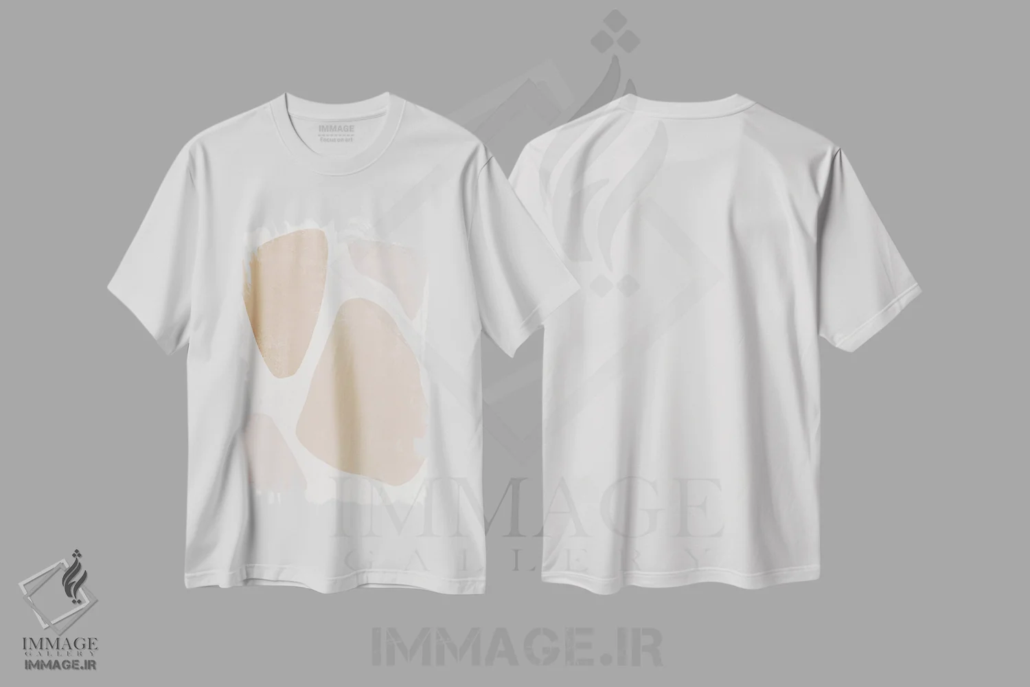 تیشرت سفید طرح دار رنگ پاستلی دو اثر دانیلو د آلکساندریا | فروشگاه ایماژ
