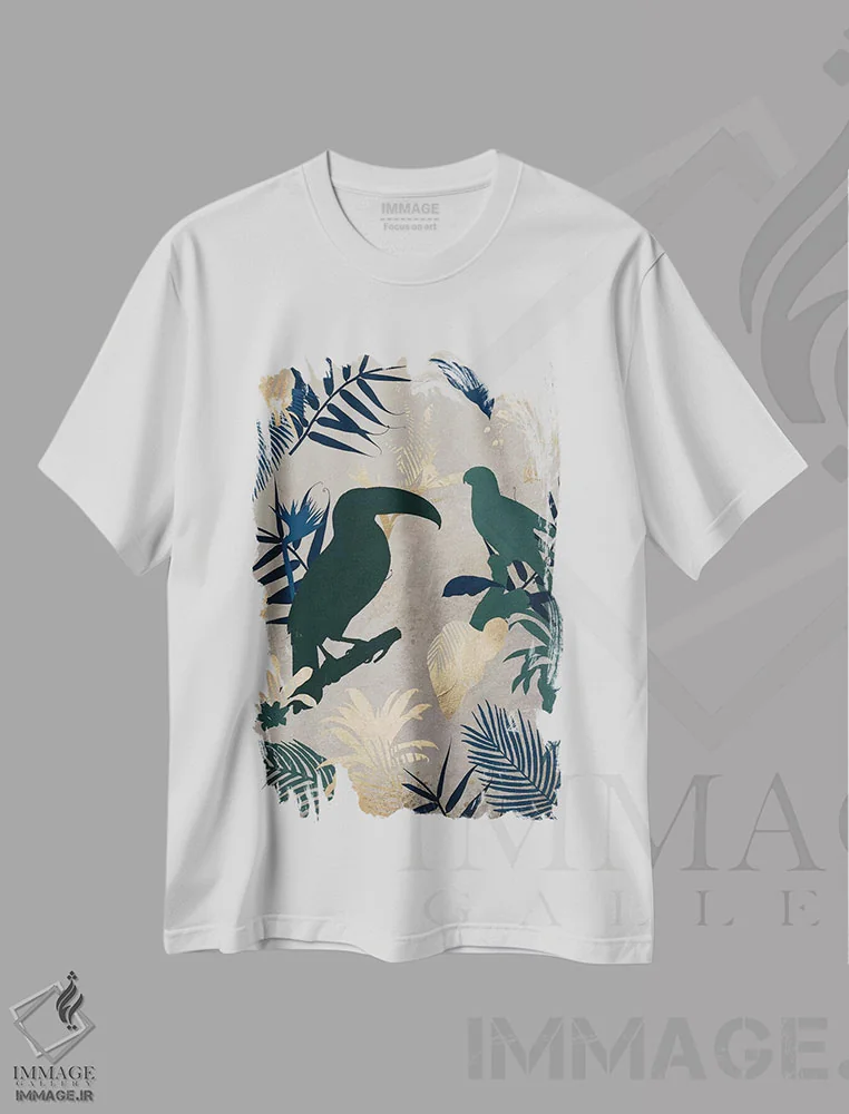 تیشرت سفید طرح دار هنر برگ سه، تزئینی اثر دانیلو د آلکساندریا | immage.ir