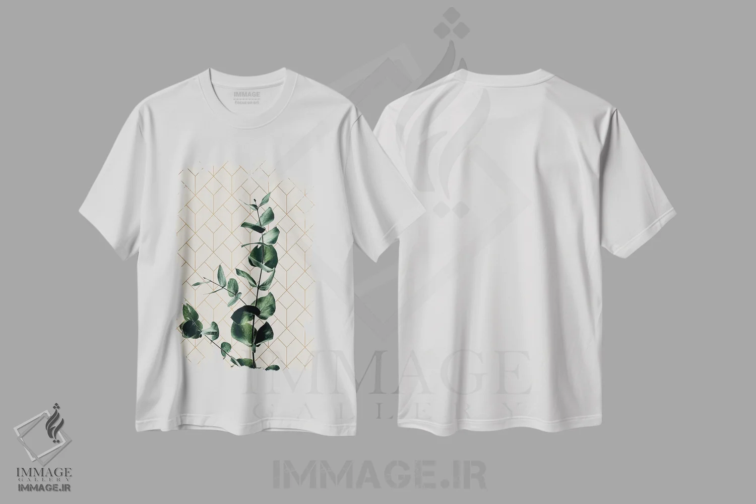 تیشرت سفید طرح دار هنر برگ چهار، تزئینی اثر دانیلو د آلکساندریا | فروشگاه ایماژ