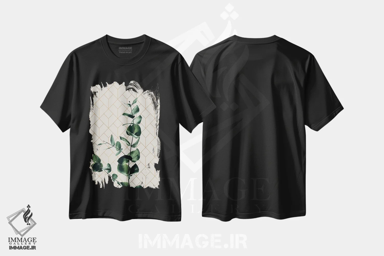 تیشرت مشکی طرح دار هنر برگ چهار، تزئینی اثر دانیلو د آلکساندریا | immage.ir
