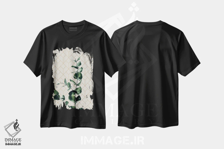 تیشرت مشکی طرح دار هنر برگ چهار، تزئینی اثر دانیلو د آلکساندریا | immage.ir