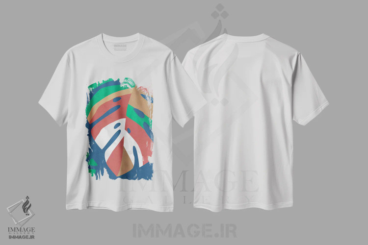 تیشرت سفید طرح دار هنر برگ نوزده، تزئینی اثر دانیلو د آلکساندریا | immage.ir