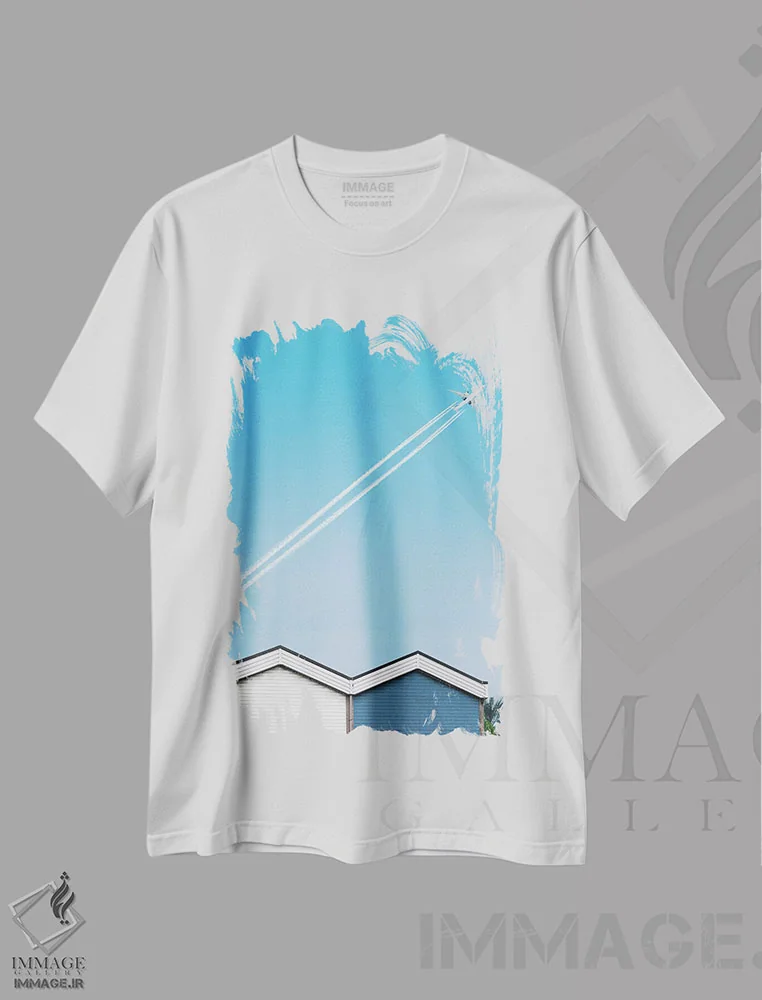 تیشرت سفید طرح دار مینیمالیسم سه، عکاسی ترکیبی اثر دانیلو د آلکساندریا | فروشگاه ایماژ