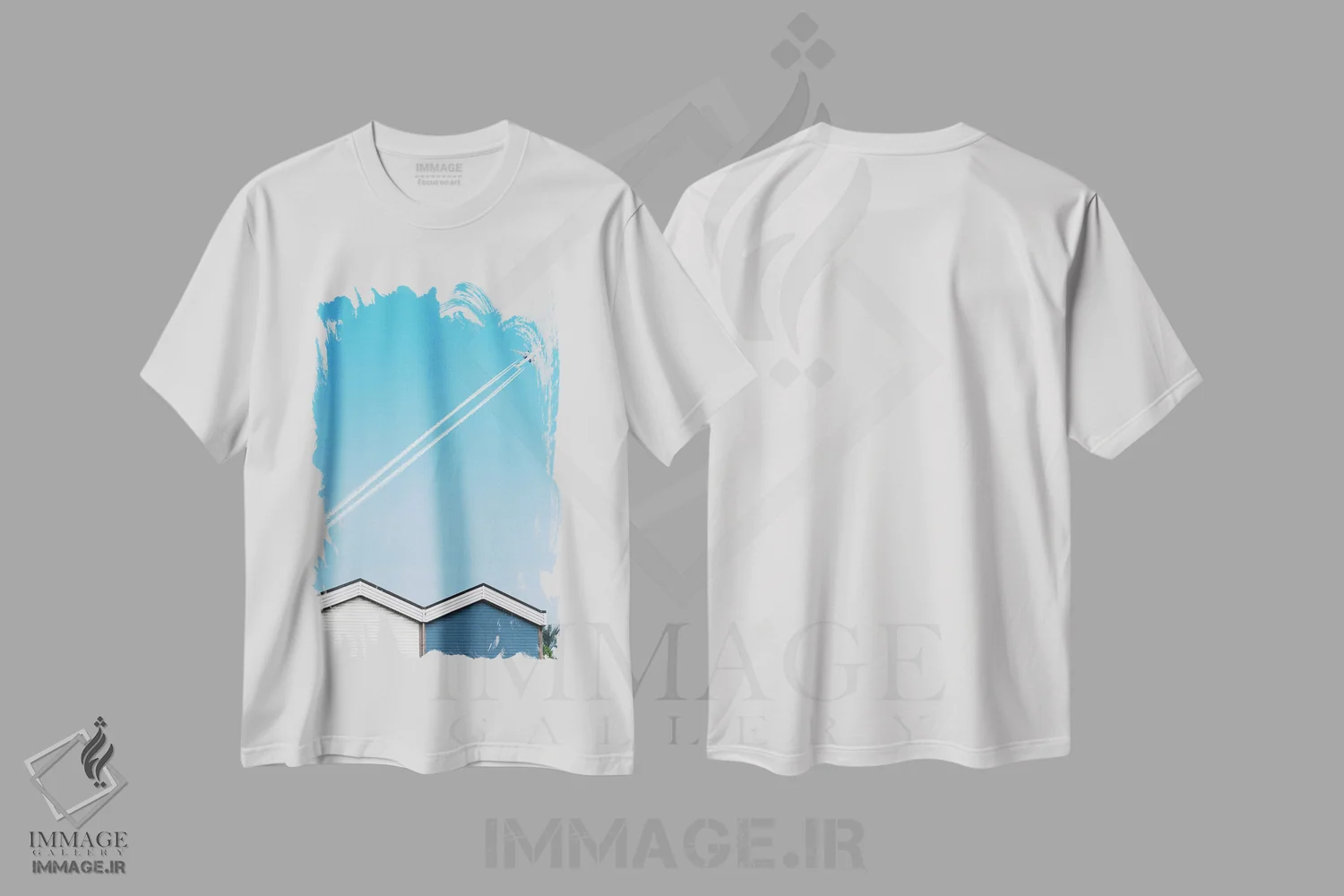 تیشرت سفید طرح دار مینیمالیسم سه، عکاسی ترکیبی اثر دانیلو د آلکساندریا | فروشگاه ایماژ