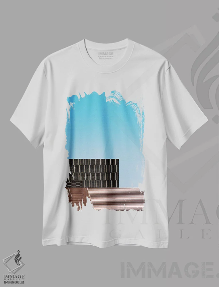 تیشرت سفید طرح دار مینیمالیسم دو، عکاسی ترکیبی اثر دانیلو د آلکساندریا | immage.ir