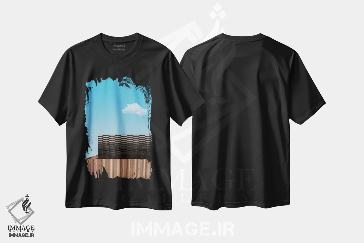 تیشرت مشکی طرح دار مینیمالیسم یک، عکاسی ترکیبی اثر دانیلو د آلکساندریا | immage.ir