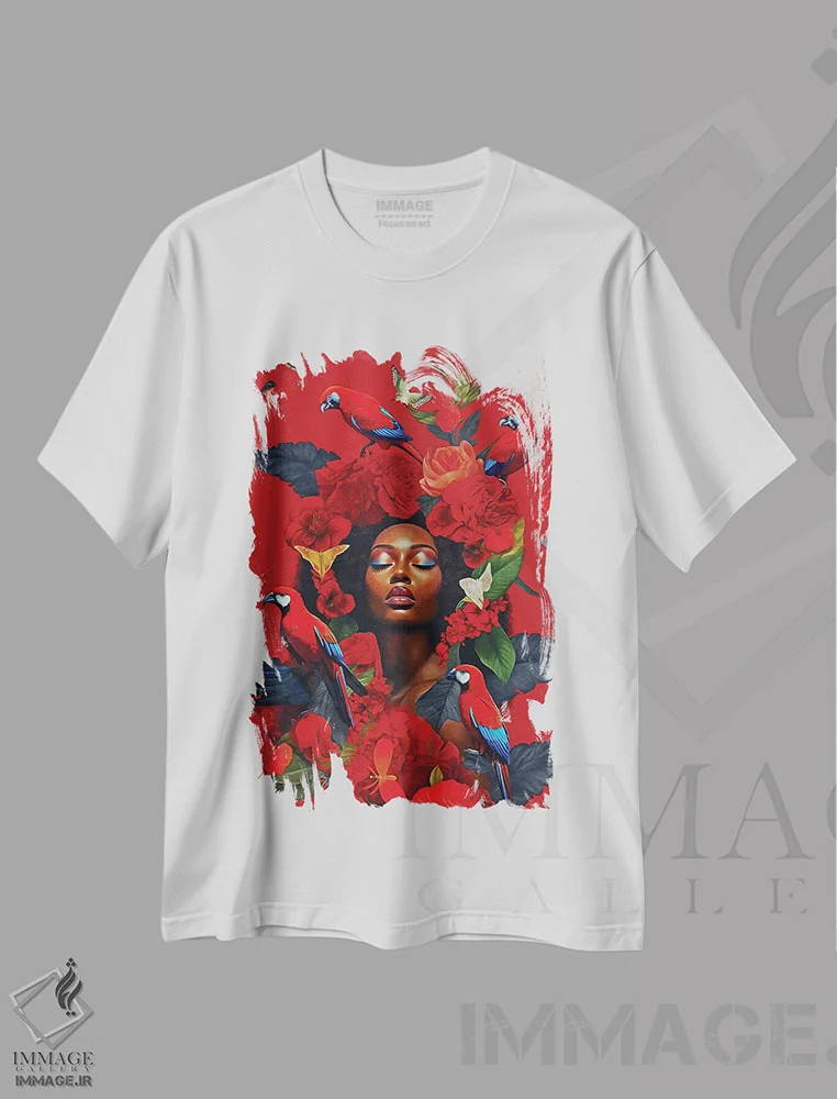 تیشرت سفید طرح دار آثار دانیلو د آلکساندریا - immage.ir
