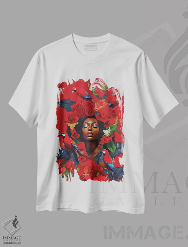 تیشرت سفید طرح دار آثار دانیلو د آلکساندریا - immage.ir