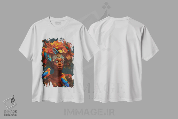 تیشرت سفید طرح دار آثار دانیلو د آلکساندریا - immage.ir