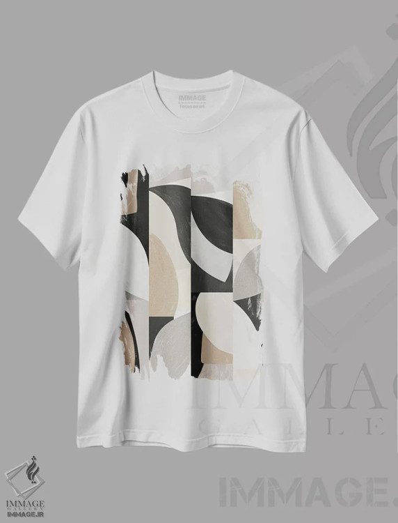 تیشرت سفید طرح دار برهنه پنج اثر دانیلو د آلکساندریا | immage.ir