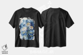 تیشرت مشکی طرح دار سه گل مروارید، دکور معاصر اثر درک مک کری | immage.ir