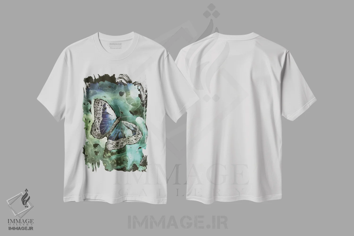 تیشرت سفید طرح دار پروانه مونارک I، دکور معاصر اثر درک مک کری | فروشگاه ایماژ