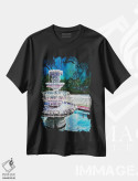 تیشرت مشکی طرح دار آبنمای II، دکور معاصر اثر درک مک کری | فروشگاه ایماژ