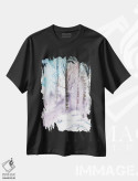 تیشرت مشکی طرح دار چشم انداز زمستانی، دکور معاصر اثر درک مک کری | فروشگاه ایماژ