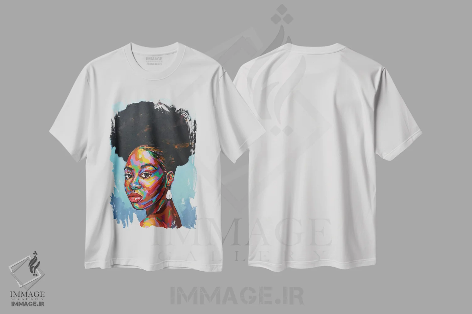 تیشرت سفید طرح دار هدف وجود X، هنر آمریکایی آفریقایی تبار اثر دامولا آیگبایو | فروشگاه ایماژ