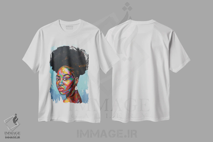 تیشرت سفید طرح دار هدف وجود X، هنر آمریکایی آفریقایی تبار اثر دامولا آیگبایو | فروشگاه ایماژ