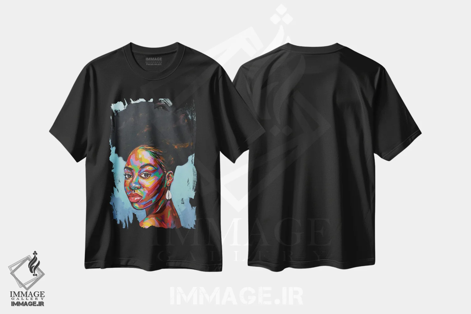 تیشرت مشکی طرح دار هدف وجود X، هنر آمریکایی آفریقایی تبار اثر دامولا آیگبایو | immage.ir