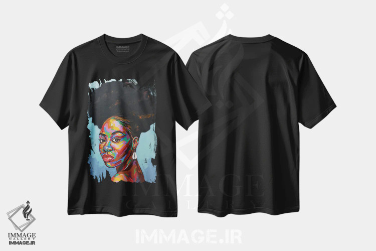 تیشرت مشکی طرح دار هدف وجود X، هنر آمریکایی آفریقایی تبار اثر دامولا آیگبایو | immage.ir