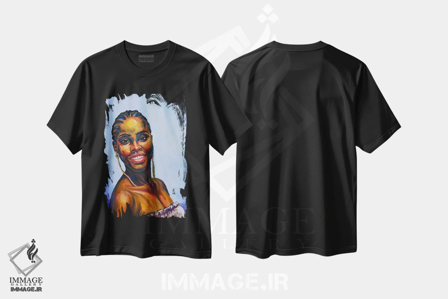 تیشرت مشکی طرح دار هدف وجود XI، هنر آمریکایی آفریقایی تبار اثر دامولا آیگبایو | immage.ir