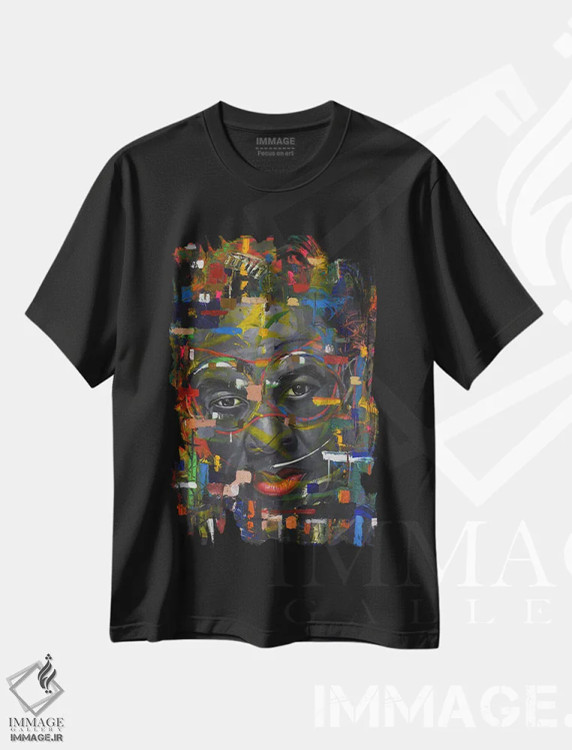 تیشرت مشکی طرح دار نجواهای روح، دکور معاصر اثر دامولا آیگبایو | immage.ir