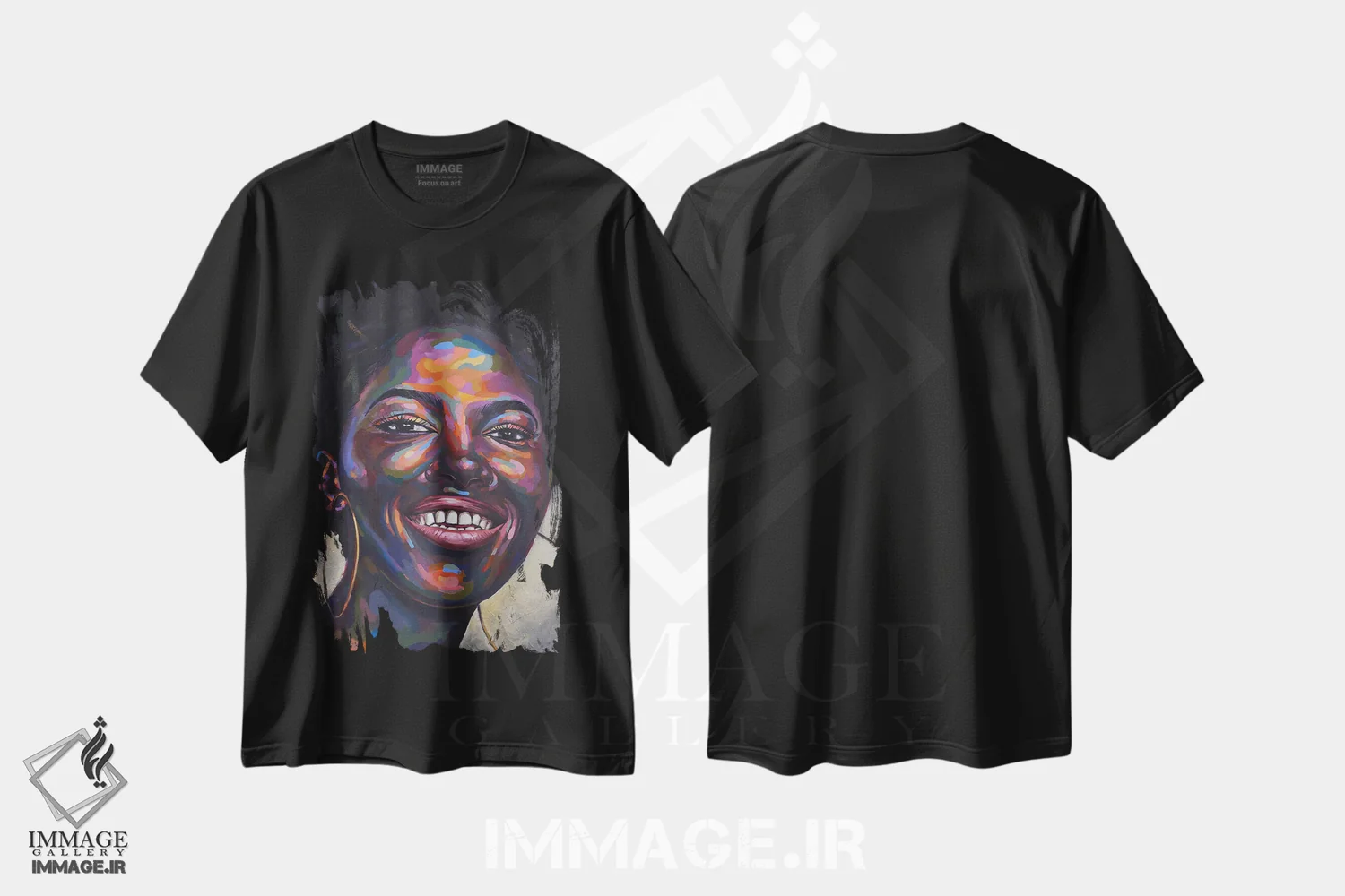 تیشرت مشکی طرح دار علیه همهٔ احتمالات IX، دکور معاصر اثر دامولا آیگبایو | immage.ir