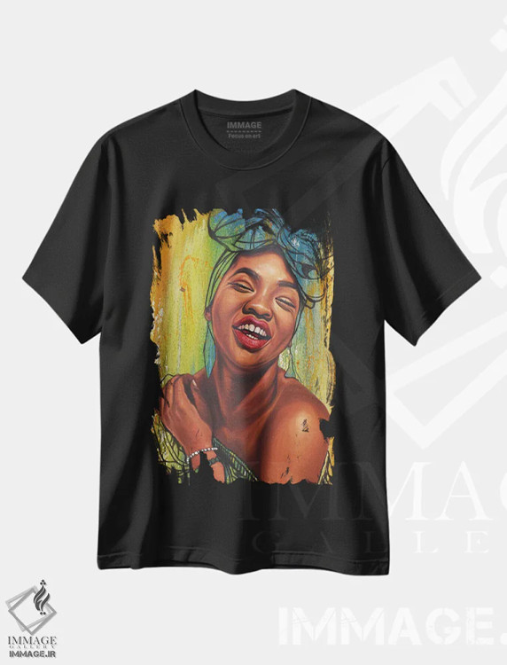 تیشرت مشکی طرح دار علیه همهٔ احتمالات X، هنر آمریکایی آفریقایی تبار اثر دامولا آیگبایو | فروشگاه ایماژ