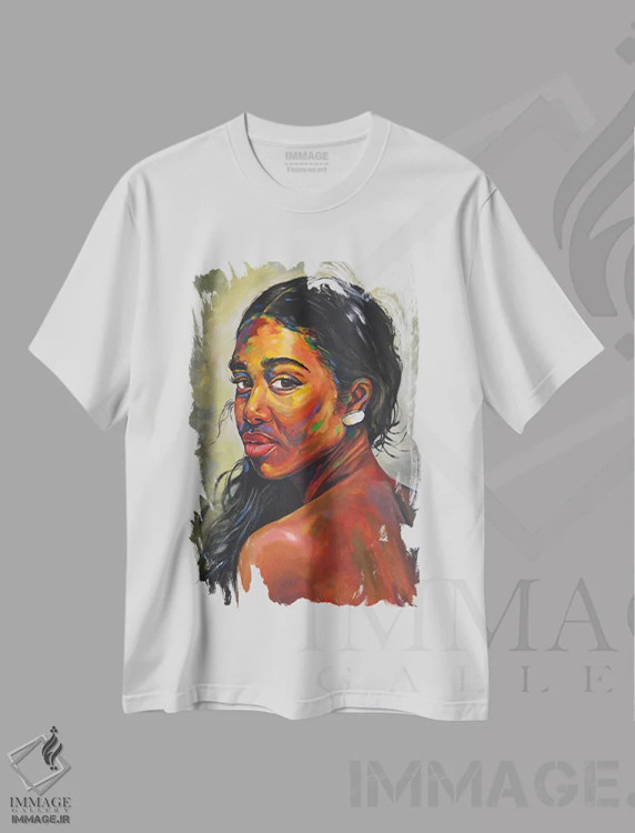 تیشرت سفید طرح دار سوی دیگر VIII، هنر آمریکایی آفریقایی تبار اثر دامولا آیگبایو | immage.ir