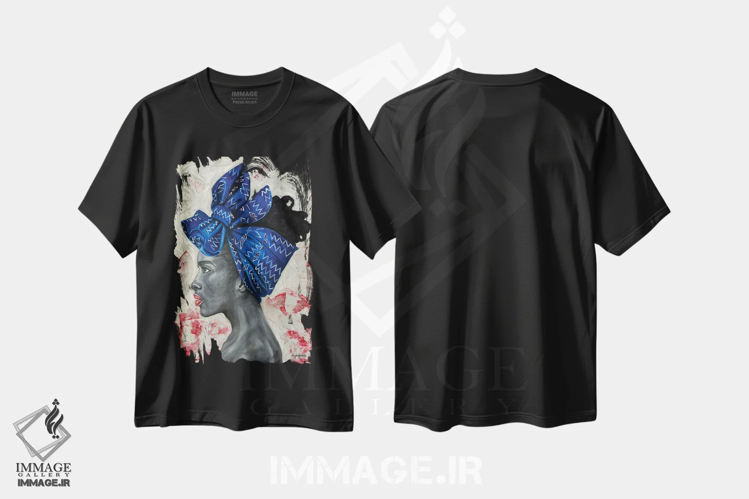 تیشرت مشکی طرح دار فرهنگ II، هنر آمریکایی آفریقایی تبار اثر دامولا آیگبایو | فروشگاه ایماژ