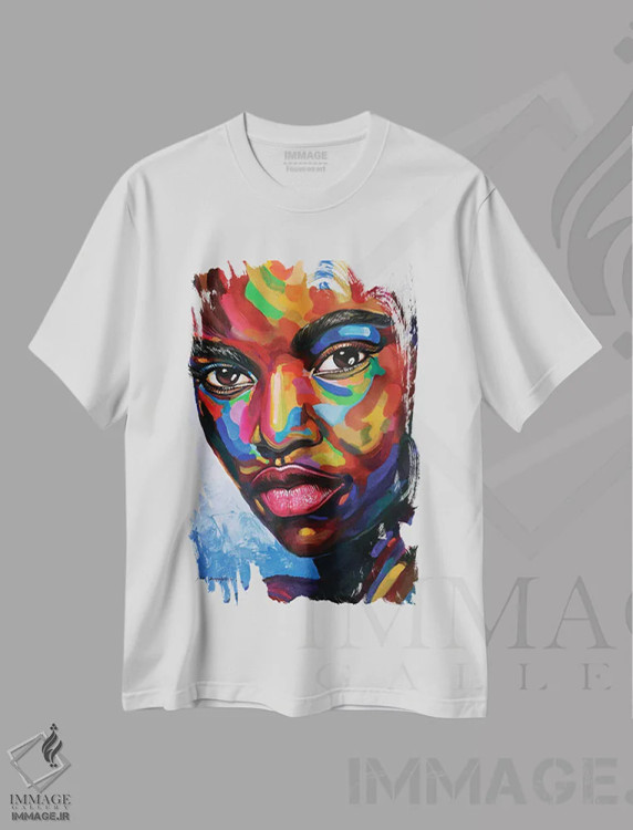 تیشرت سفید طرح دار حالت ذهنی، هنر آمریکایی آفریقایی تبار اثر دامولا آیگبایو | immage.ir