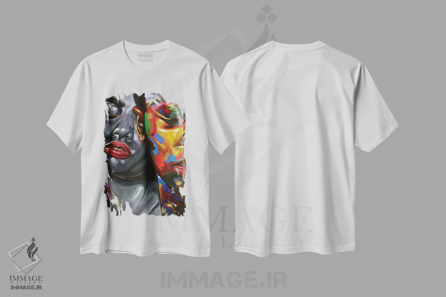 تیشرت سفید طرح دار قدرت در تنوع II، هنر آمریکایی آفریقایی تبار اثر دامولا آیگبایو | immage.ir