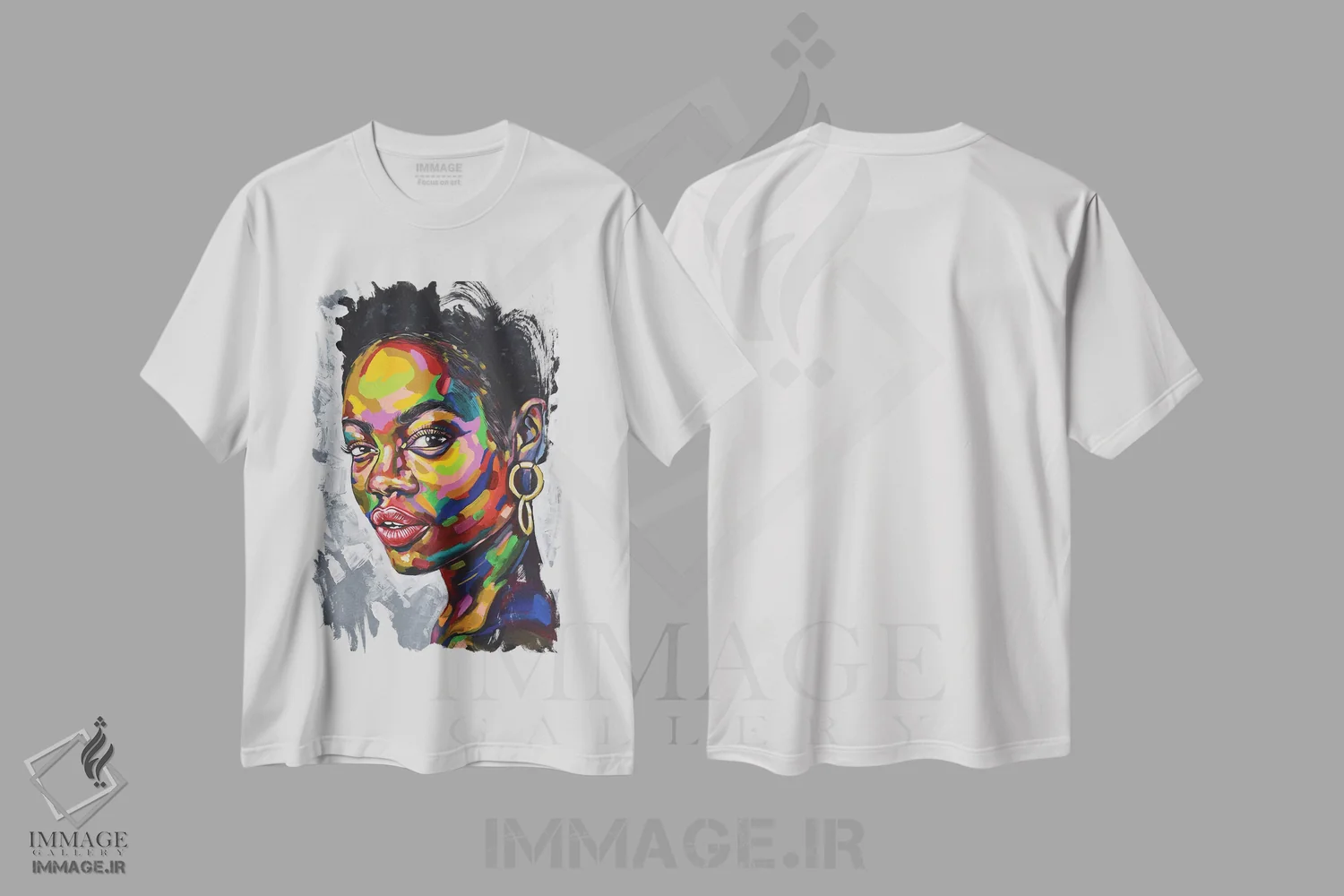 تیشرت سفید طرح دار هدف وجود II، هنر آمریکایی آفریقایی تبار اثر دامولا آیگبایو | فروشگاه ایماژ