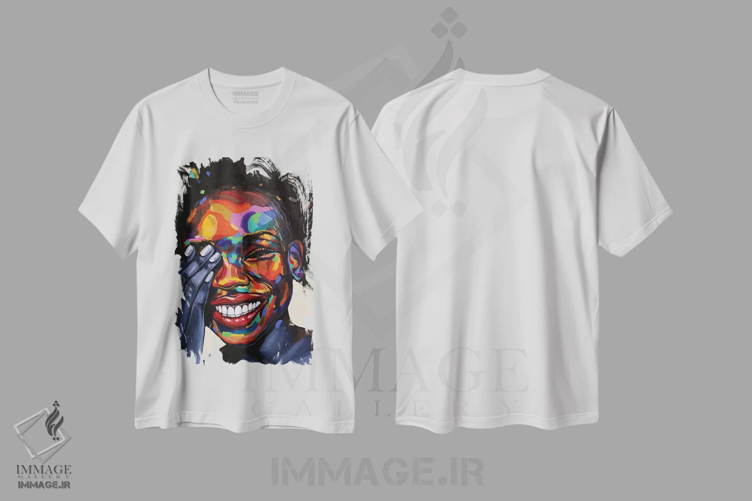 تیشرت سفید طرح دار سفرهای من II، هنر آمریکایی آفریقایی تبار اثر دامولا آیگبایو | immage.ir